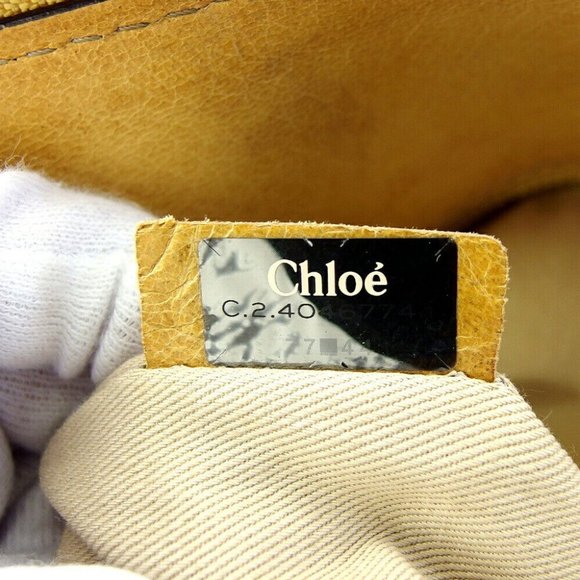 Authenticity guaranteed USED Chloe Tote Bag Eloise Beige Leather - Picture 10 of 10